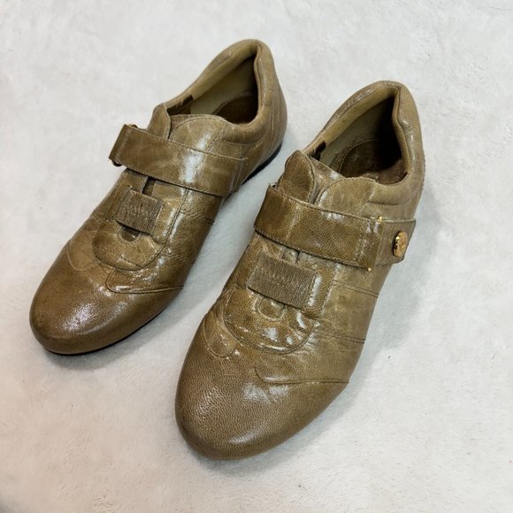 ECCO Women's 38 Elastic Strap Brown Leather Slip-On Comfortable Shoes - Picture 4 of 16